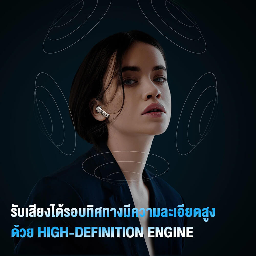 หูฟังเกมมิ่งไร้สาย ONIKUMA T1 TWS BLUETOOTH GAMING EARPHONES - สีดำ_4